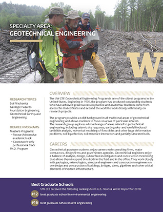Geotechnical Engineering Research Flyer